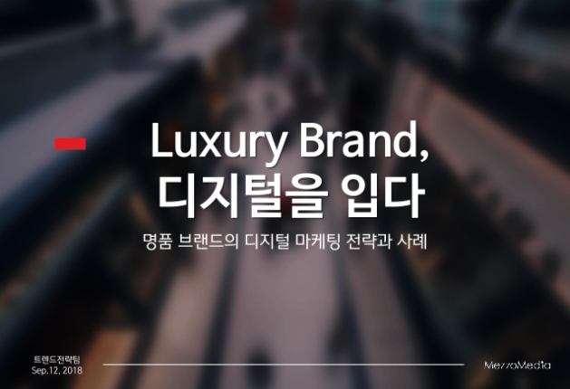 메조미디어] Luxury Brand, 디지털을 입다 : (사)한국디지털광고협회