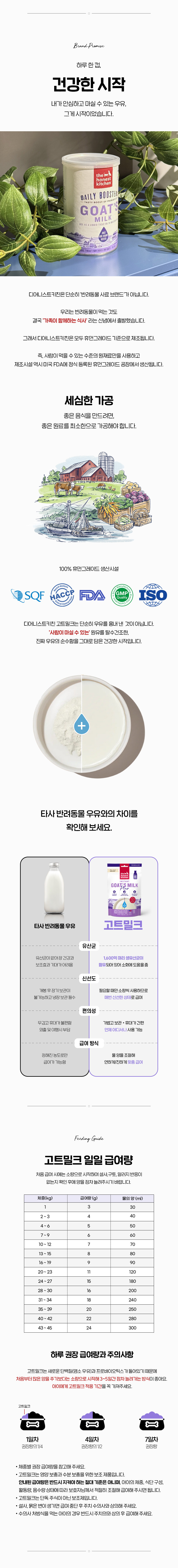 [디어니스트키친] 데일리 부스터 고트밀크 파우더 (147g)