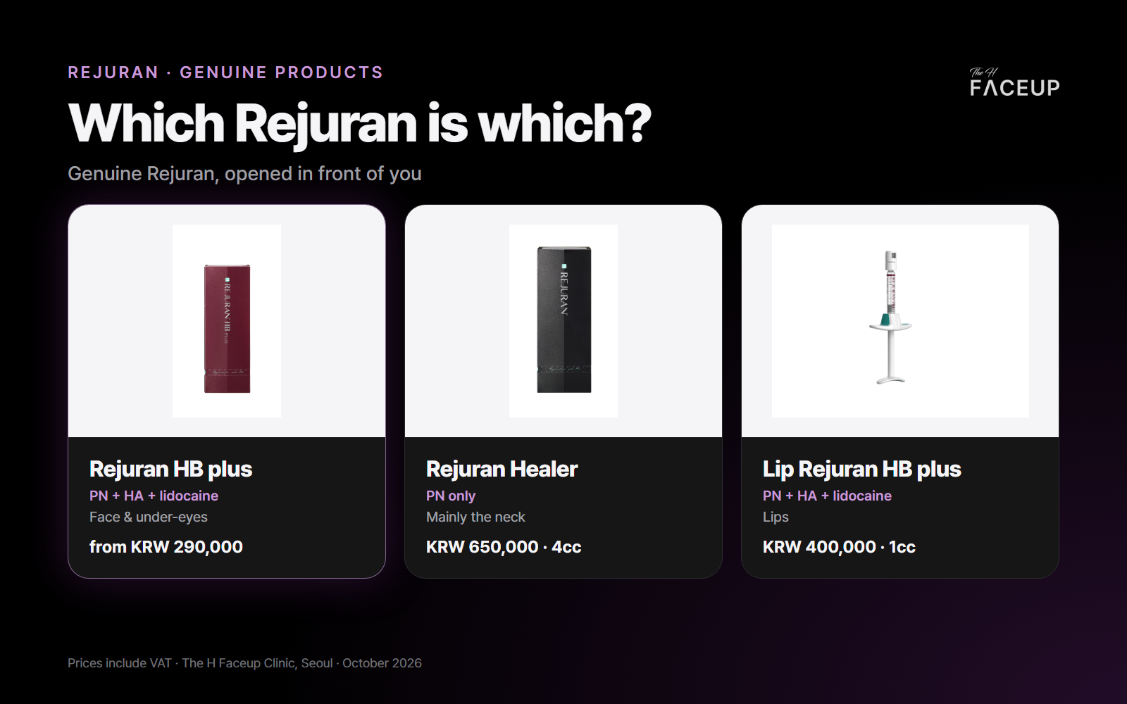 Genuine Rejuran HB plus and Rejuran Healer – Rejuran prices in Seoul