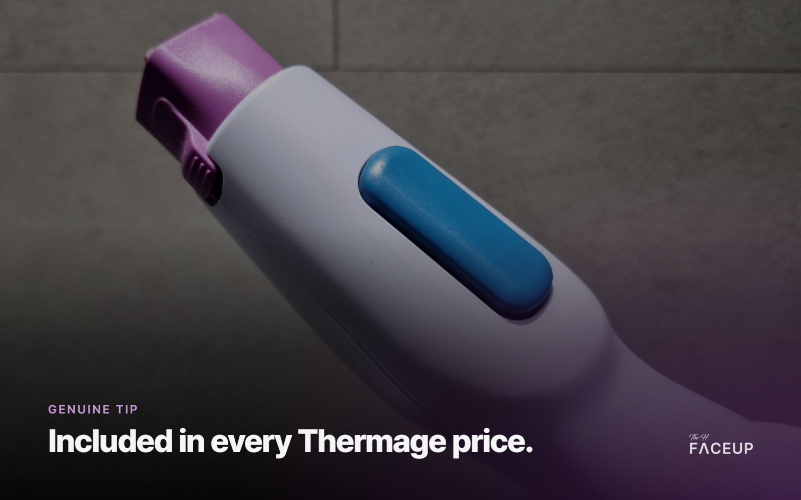 Genuine Thermage FLX tip on the handpiece at The H Faceup Clinic, Gangnam Seoul