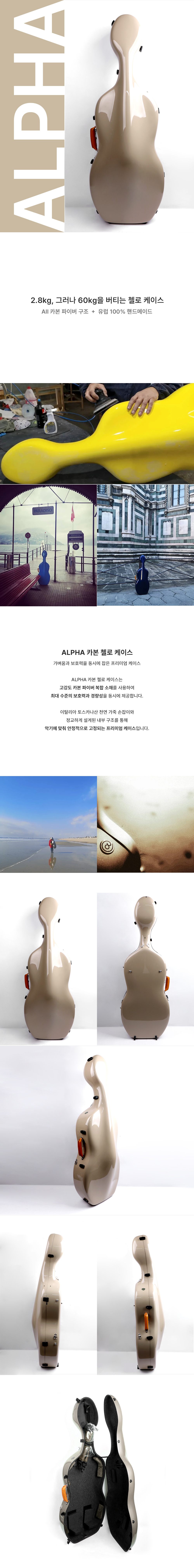 알파 첼로 카본 케이스 부드럽게 닫히는 유럽 핸드메이드 경량 볼보샌드