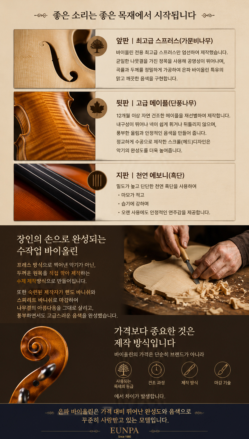 수제 바이올린 글로리아 GLRN-A0 [4/4-1/4] 중급자용