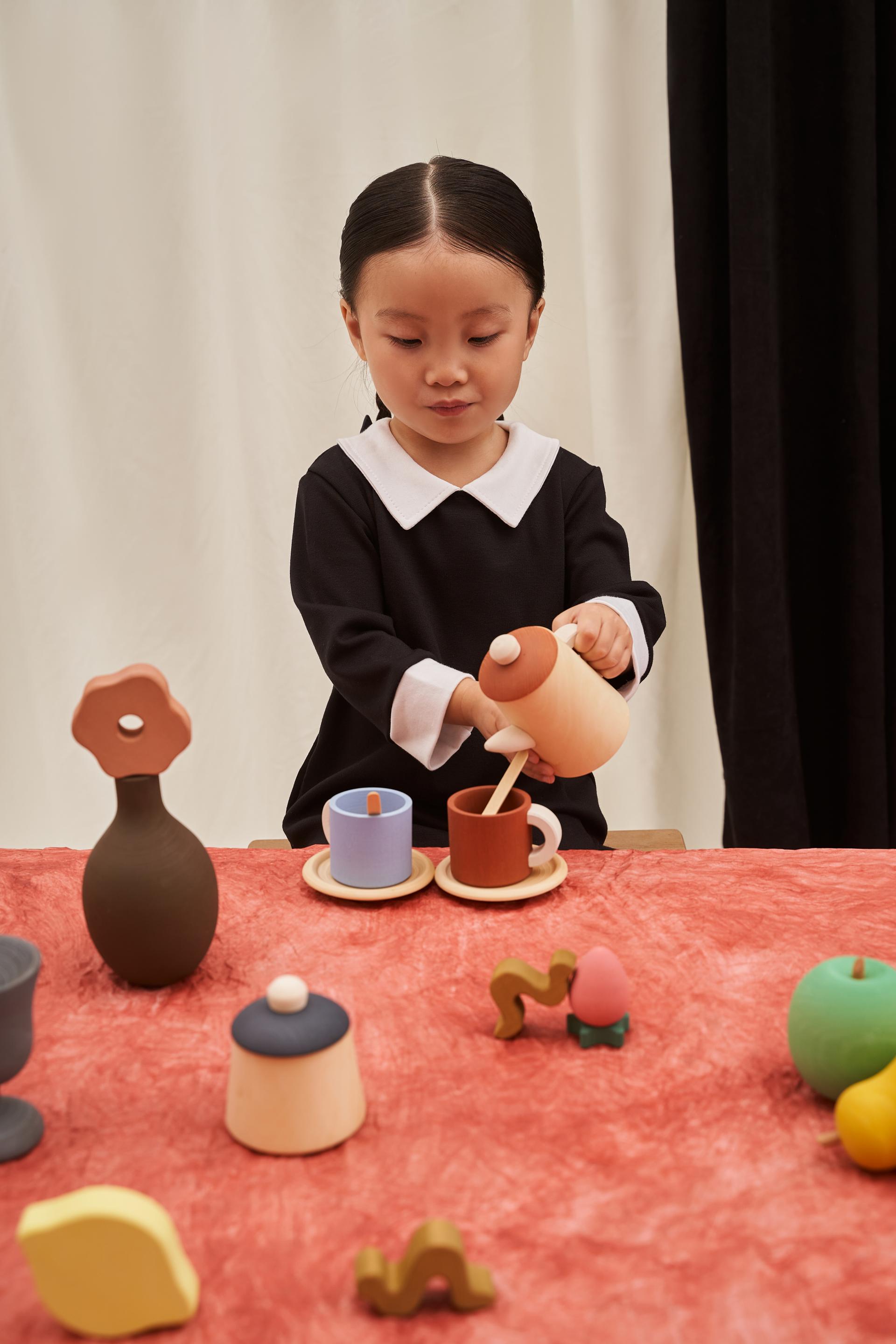 라두가그레이즈 RADUGA GREZ Tea set (pink & mustard) 티세트 발도르프 원목교구