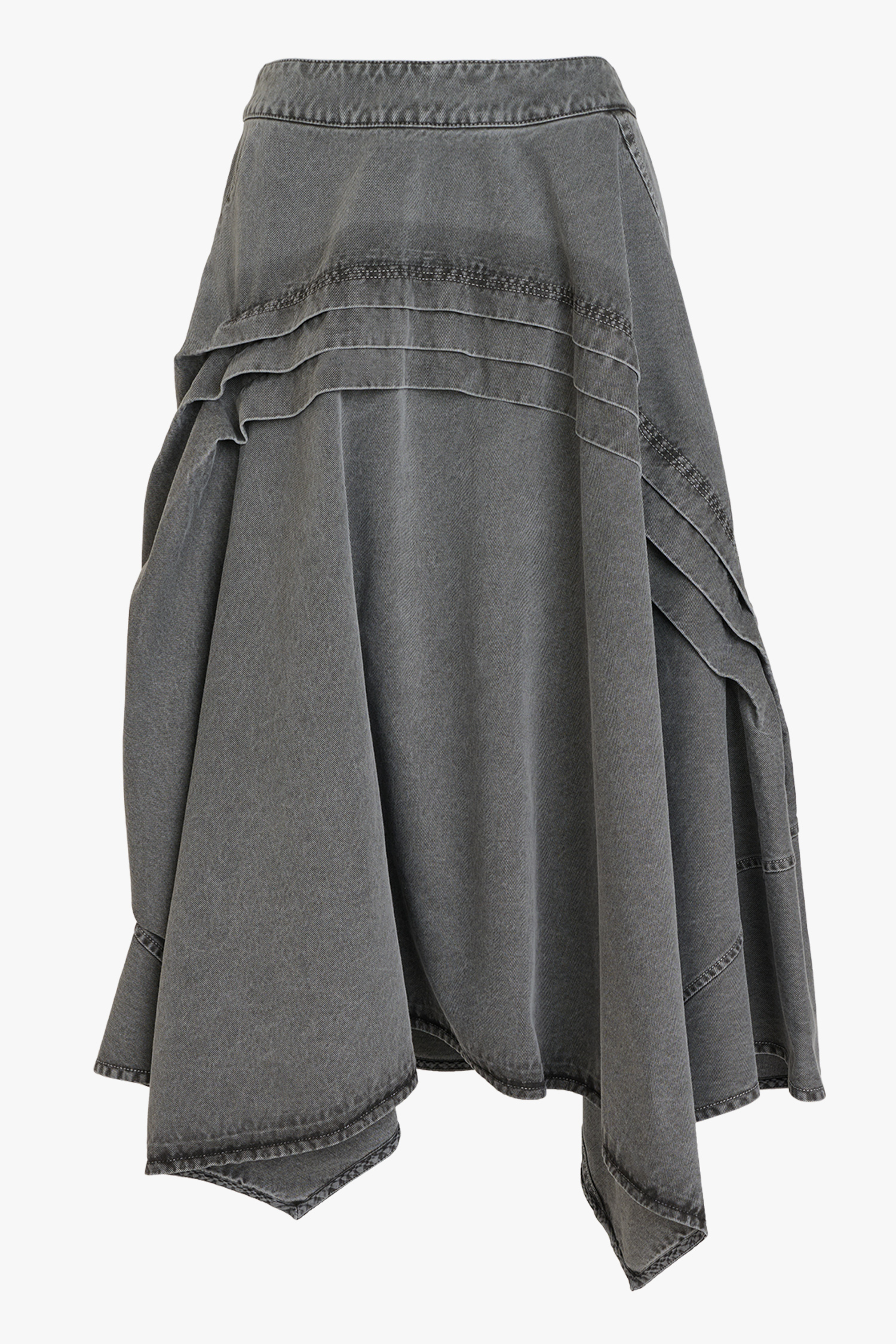 Nehera SAGNEX DENIM 언발 드레이프 데님 스커트_OH4D11207