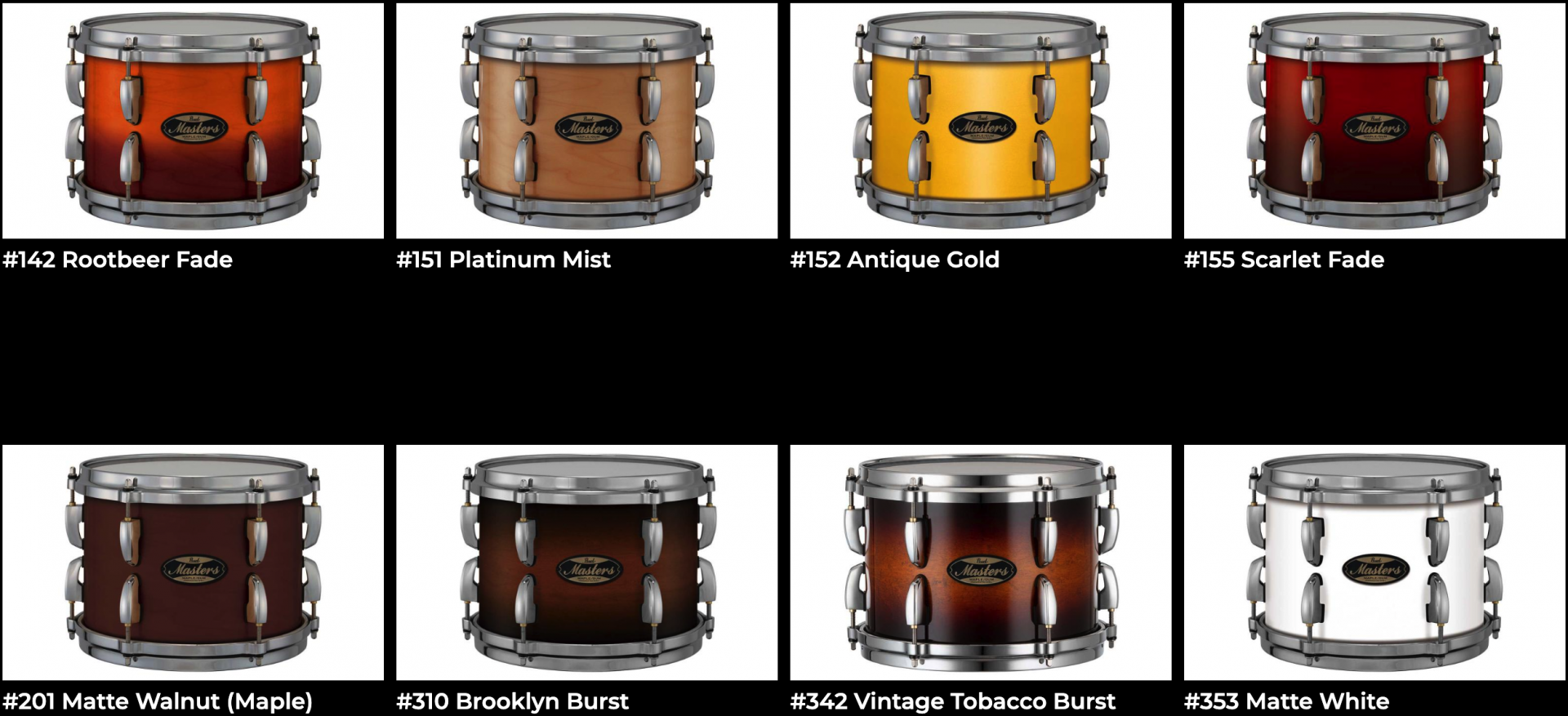 [재입고]펄 MMG 마스터즈 메이플 검 쉘팩 4기통 드럼 Pearl Masters Maple Gum 4pc Shell pack