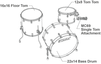 타마 스타클래식 월넛버찌 MPB 4기통 드럼세트 / TAMA Starclassic Walnut Birch(10T,12T,16FT,22BD) _MPB