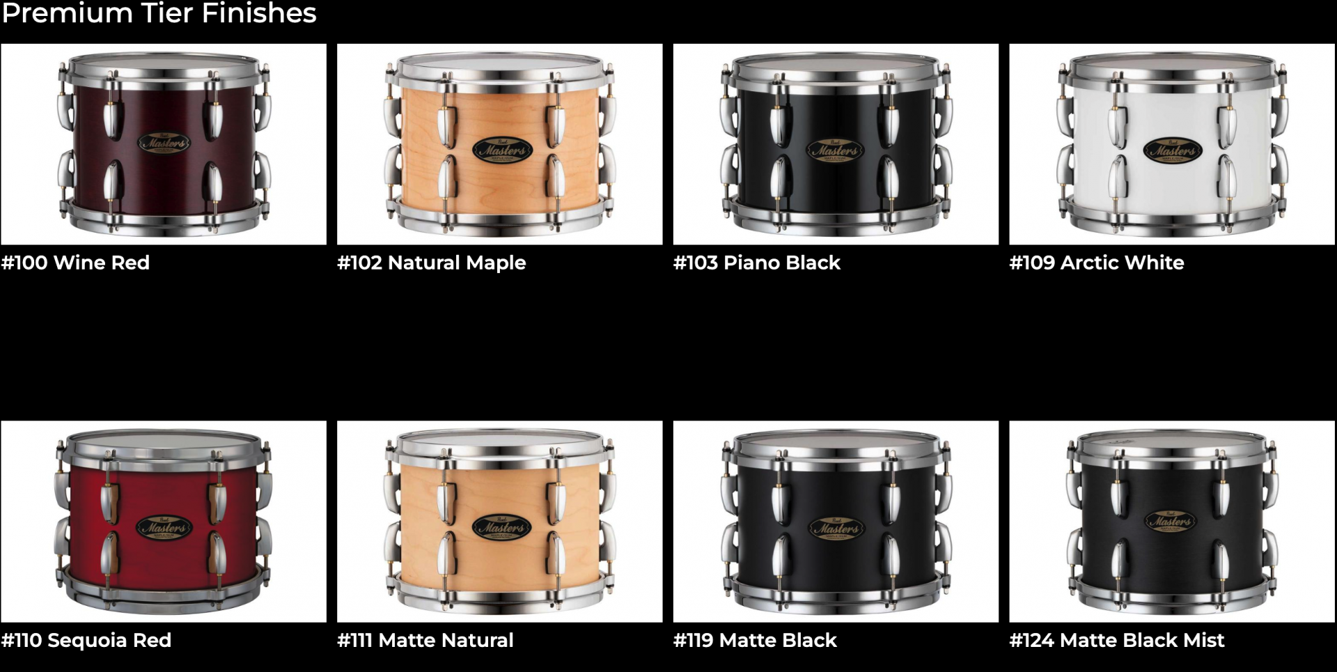 [재입고]펄 MMG 마스터즈 메이플 검 쉘팩 4기통 드럼 Pearl Masters Maple Gum 4pc Shell pack