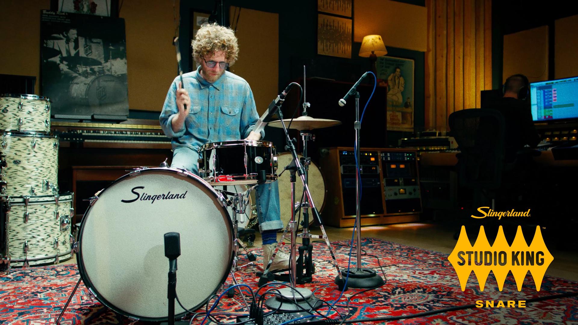 [입고전][예약가능] 슬링거랜드 스튜디오킹 스네어 드럼 14 x 6.5 벤튜라 샌드 락커 Slingerland Studio King Snare Drum, 6.5x14