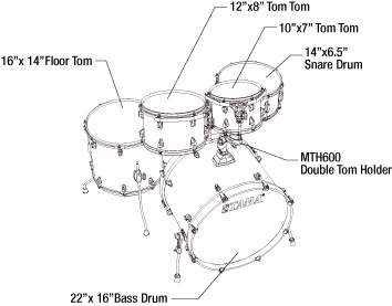 타마 슈퍼스타클래식 메이플쉘 TAMA SuperStar-Classic 5기통 메이플 하드웨어포함세트(SM5W)