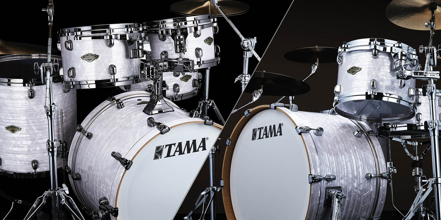 [한정판]타마 스타클래식 월넛버찌 화이트랩 4기통 드럼세트 / TAMA Starclassic Walnut Birch(10T,12T,16FT,22BD)