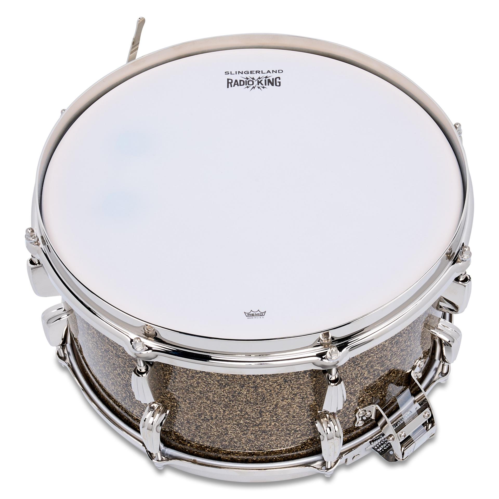 [입고전][예약가능] 슬링거랜드 라디오킹 스네어 드럼 14 x 7 골드 글래스 랩 피니시 Radio King Snare Drum, 7x14″