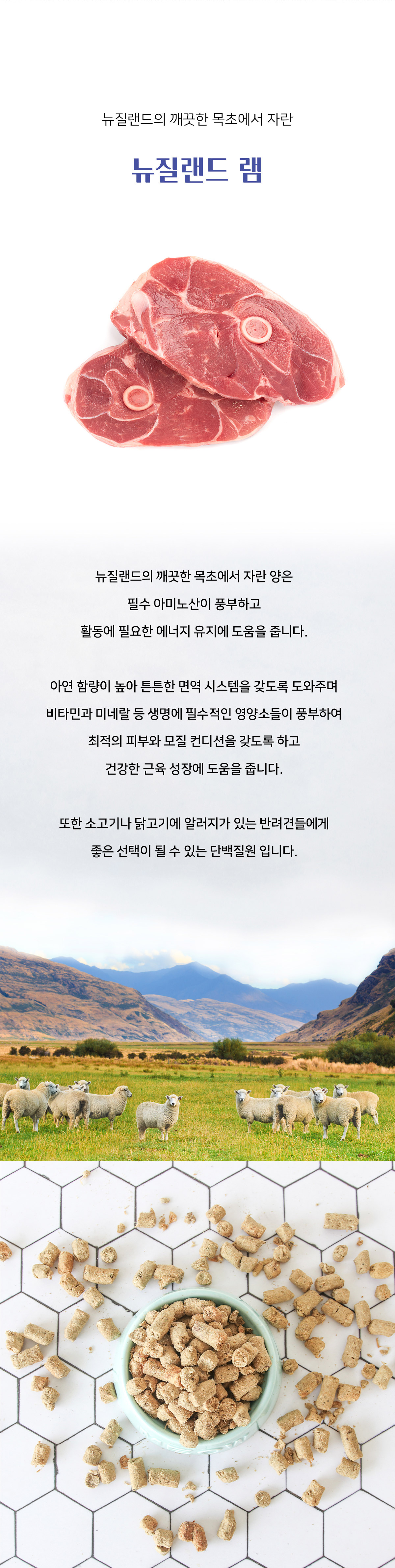 워프 동결건조 전연령 사료 양고기 1kg