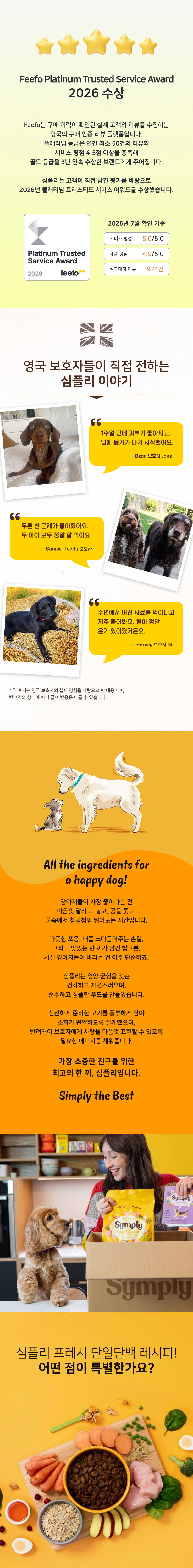 심플리 프레시 치킨 단일단백 올브리드 2kg