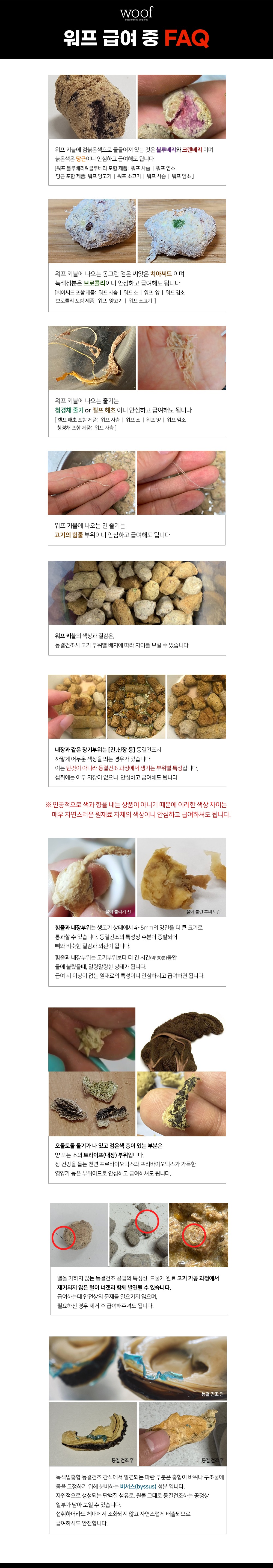 워프 동결건조 전연령 사료 소고기 1kg