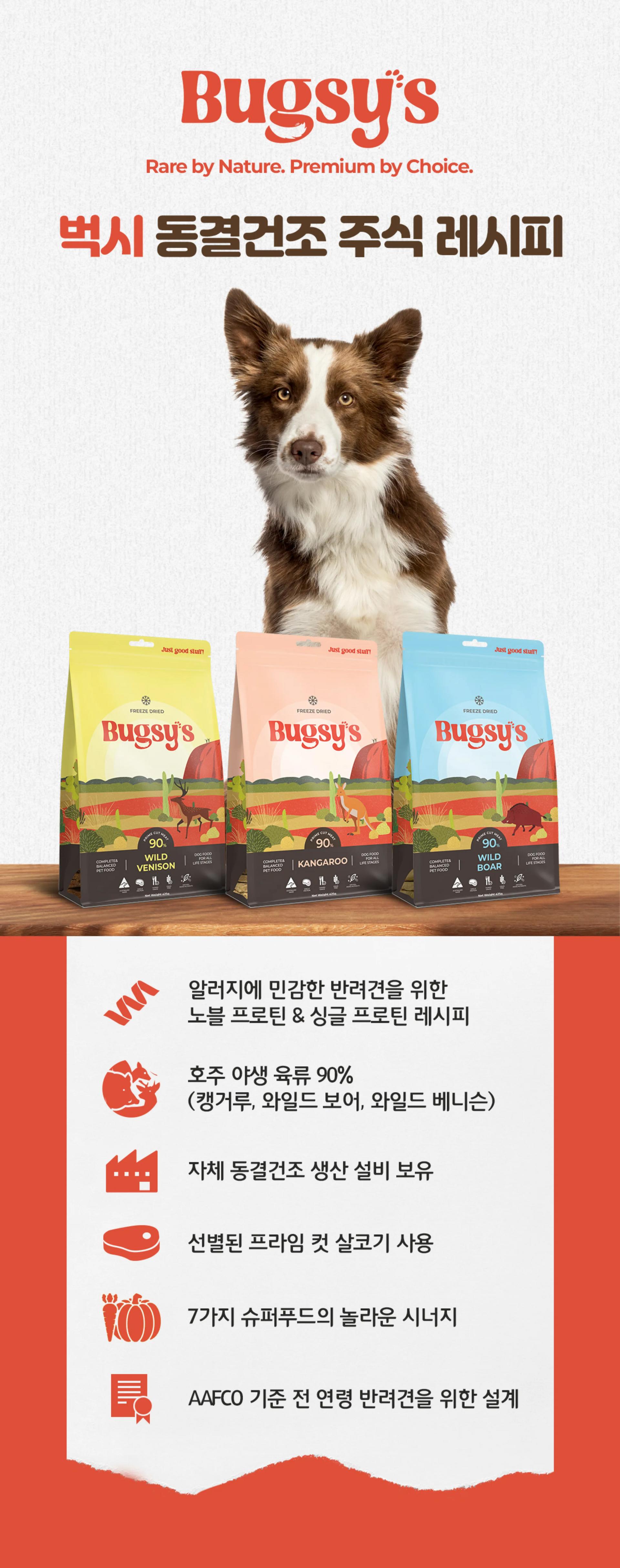 벅시 동걸건조 사료 425g 3종