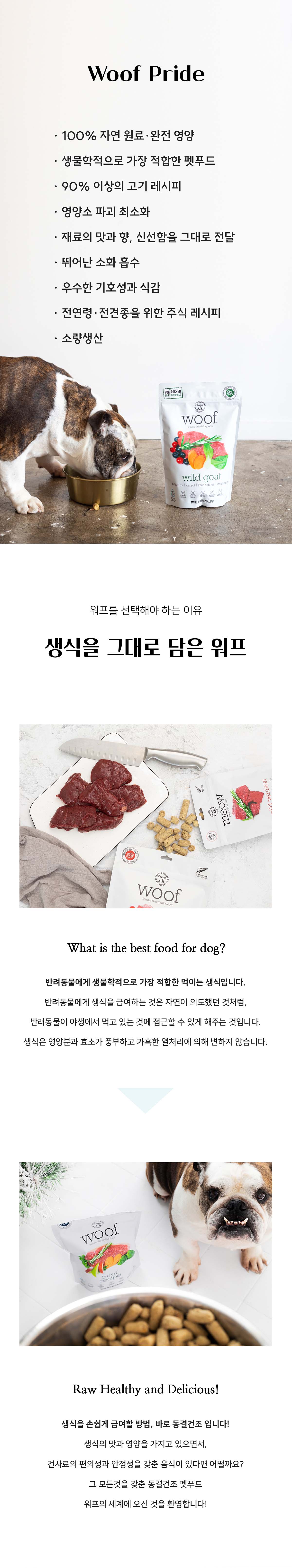 워프 동결건조 전연령 사료 닭고기 50g