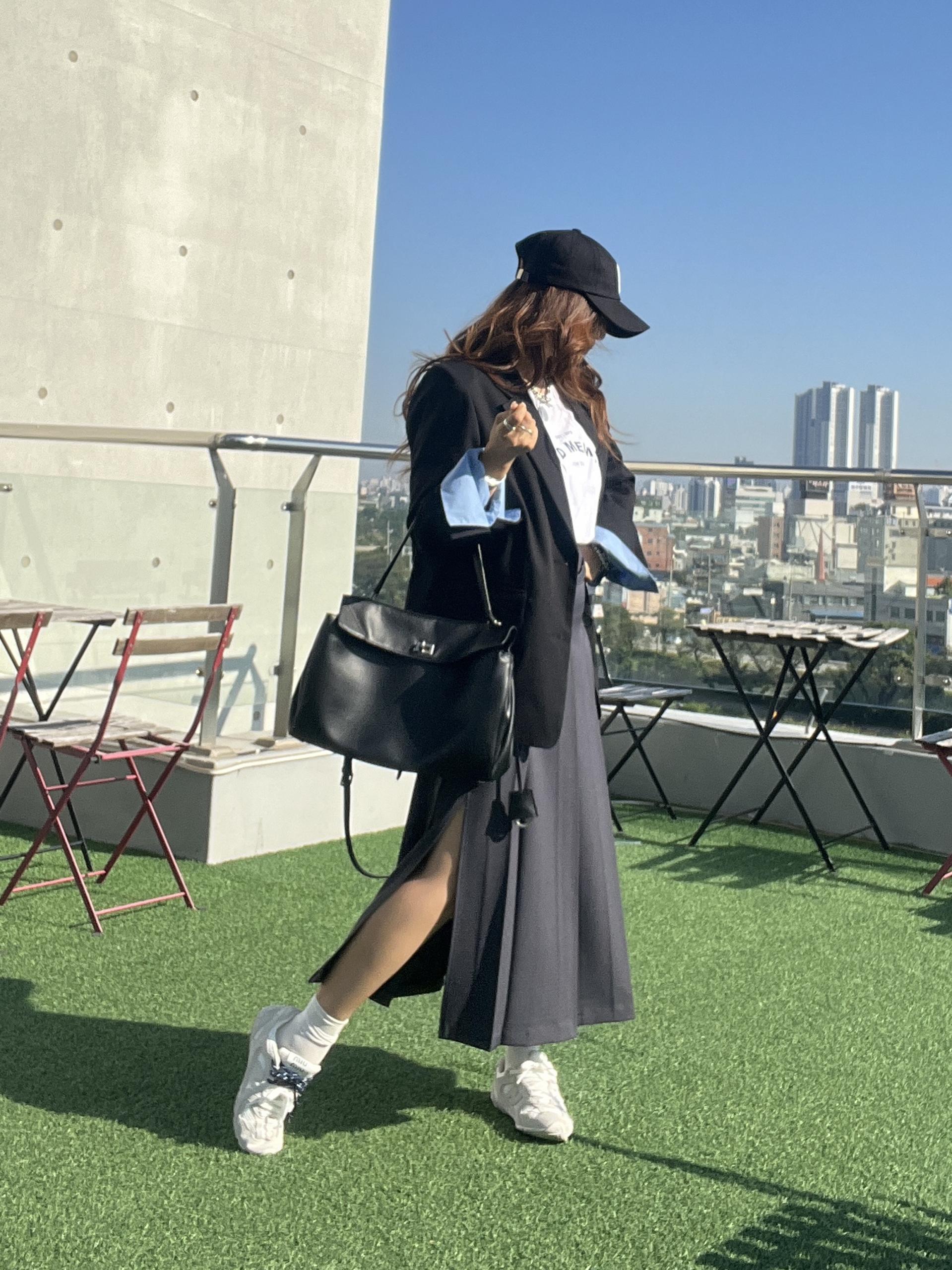 엘린버튼플리츠스커트