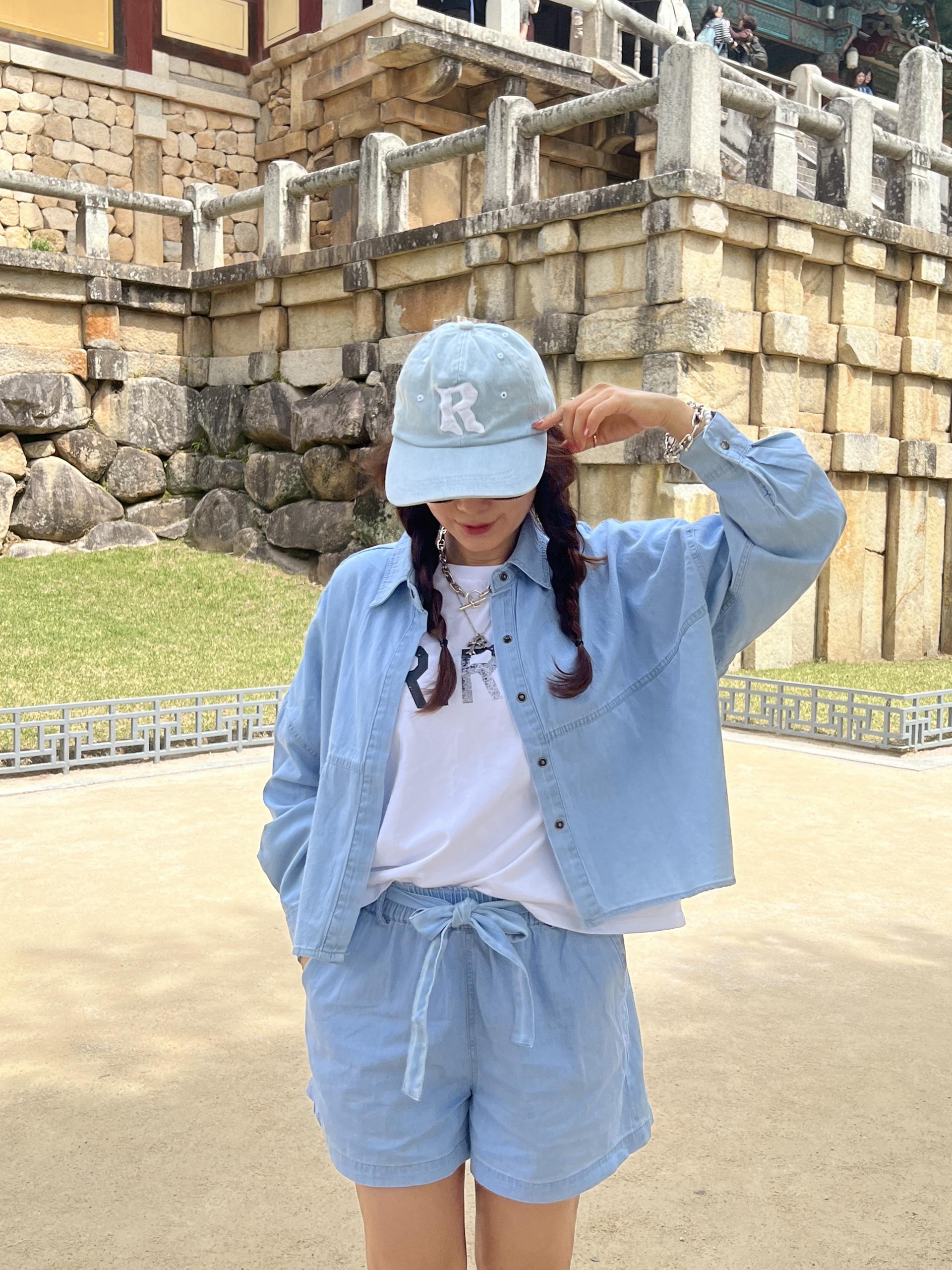 R자수모자