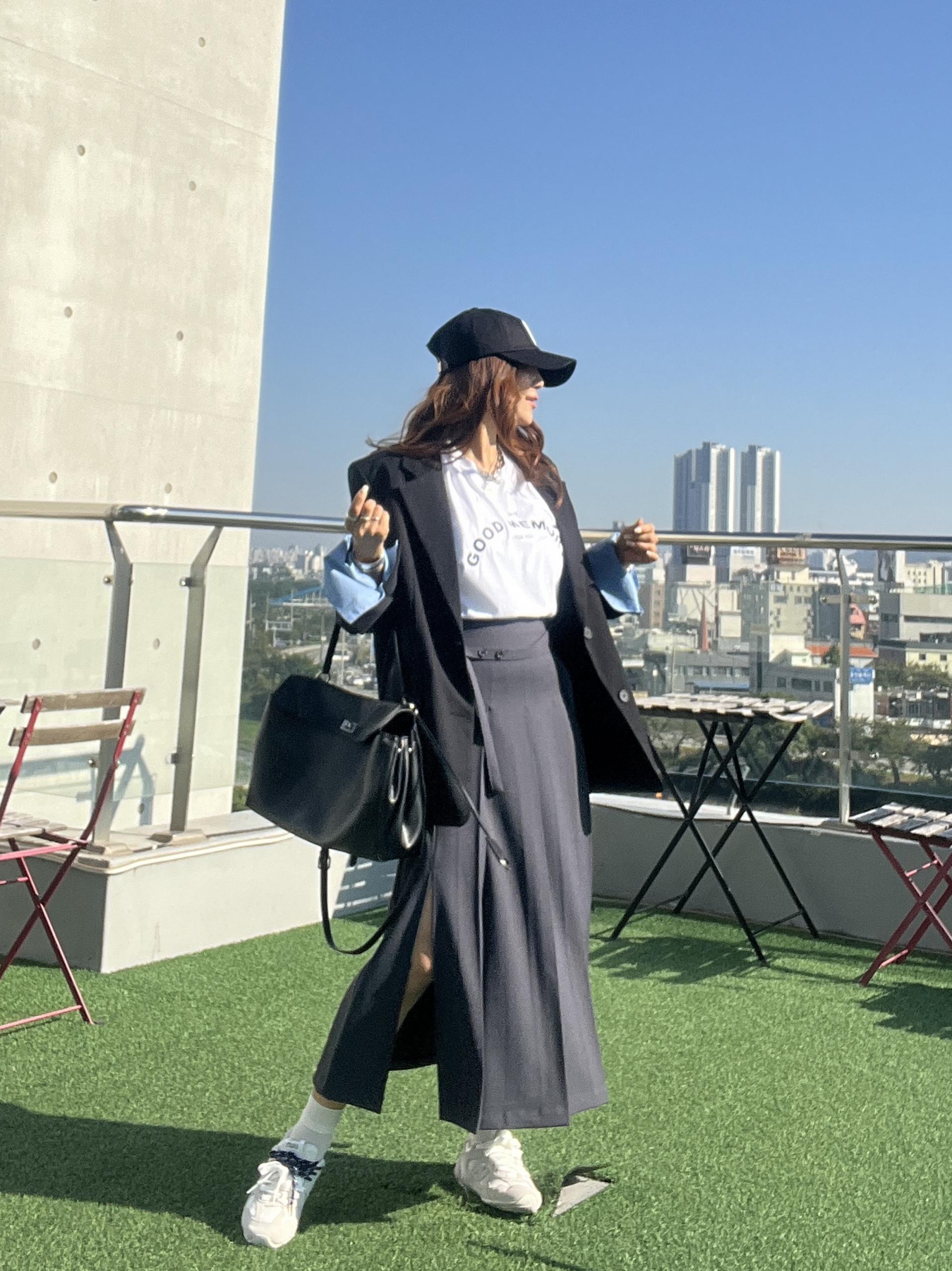 엘린버튼플리츠스커트