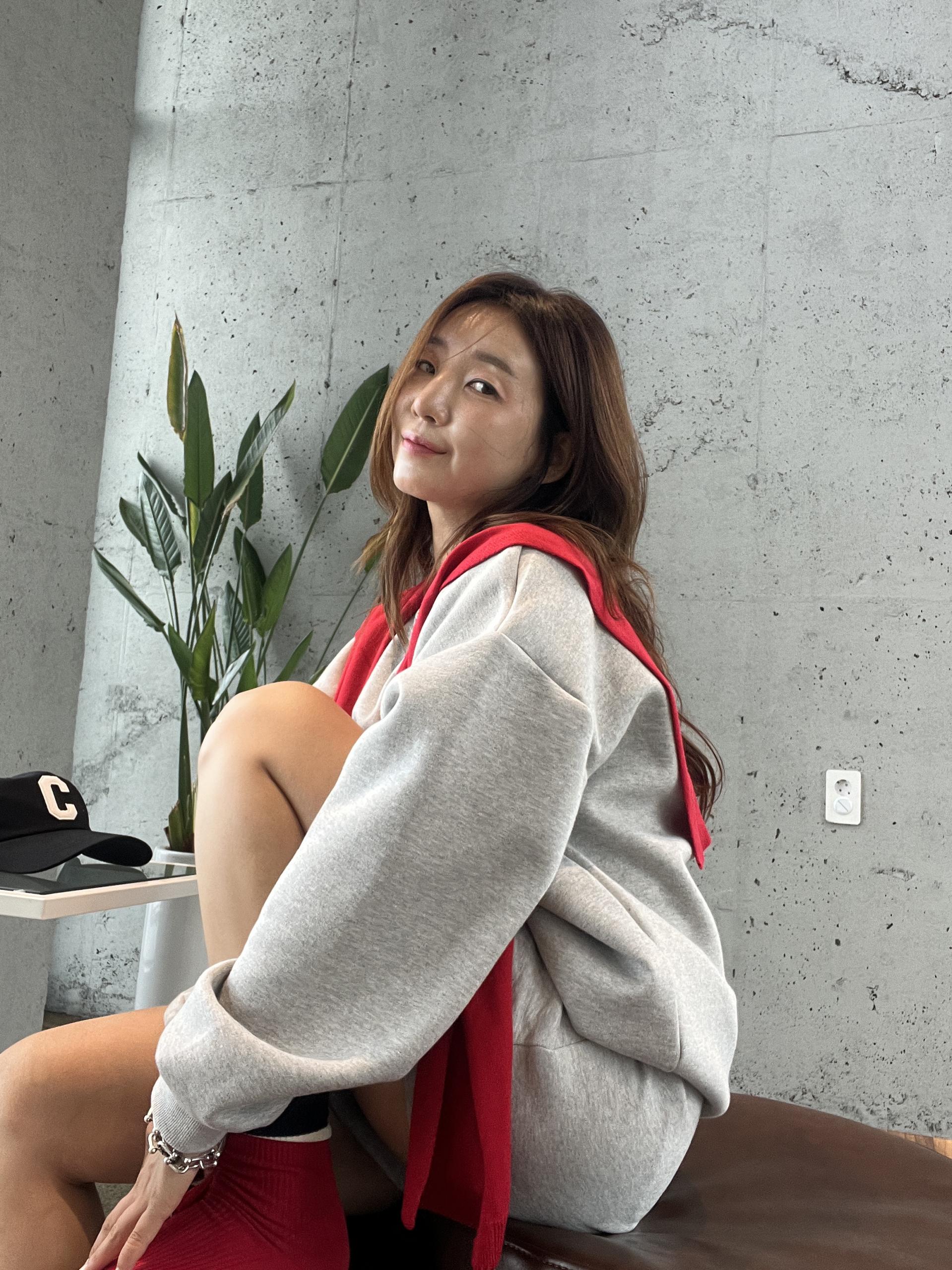 쿠션맨투맨반바지세트