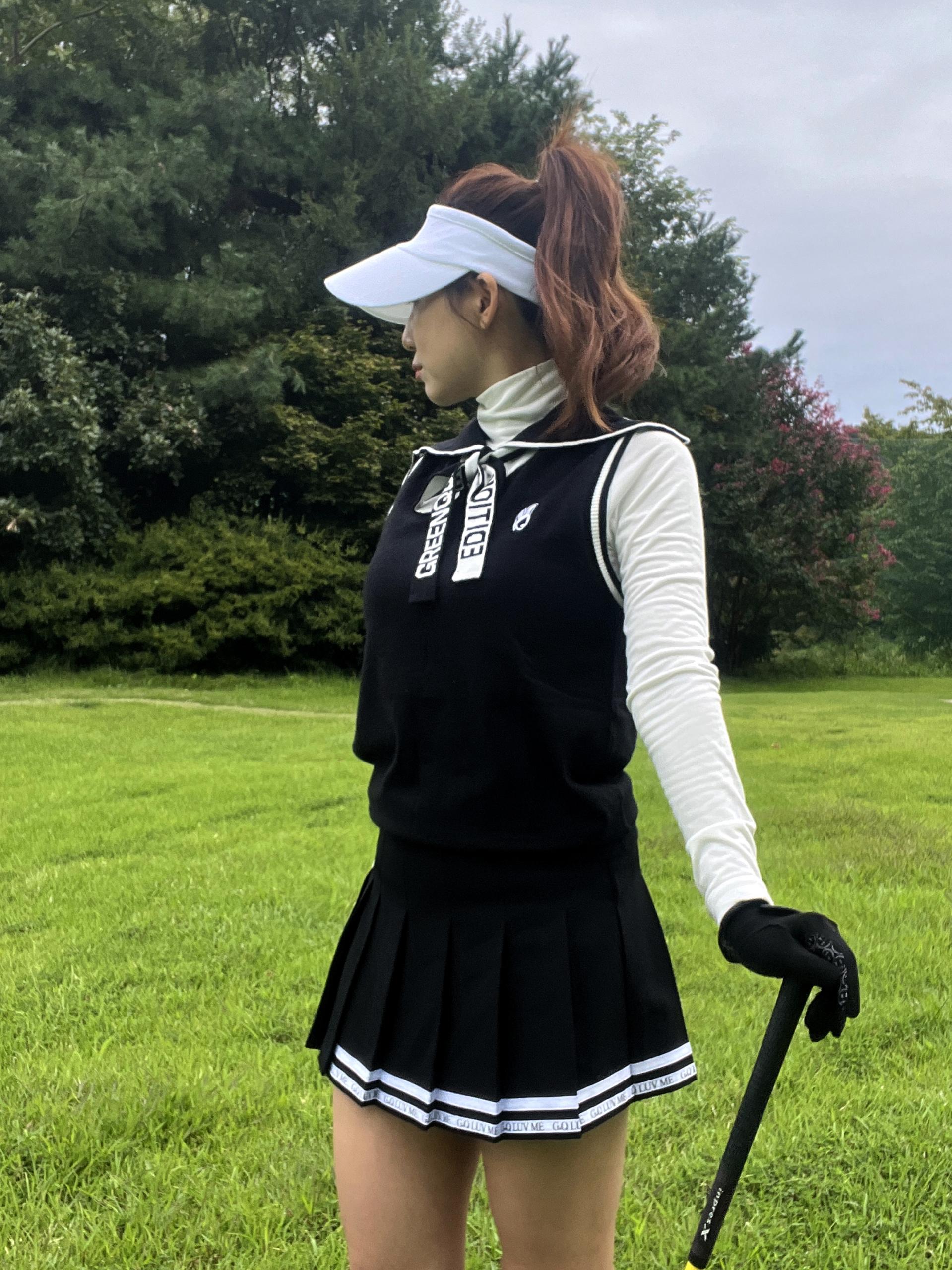 두줄포인트주름스커트