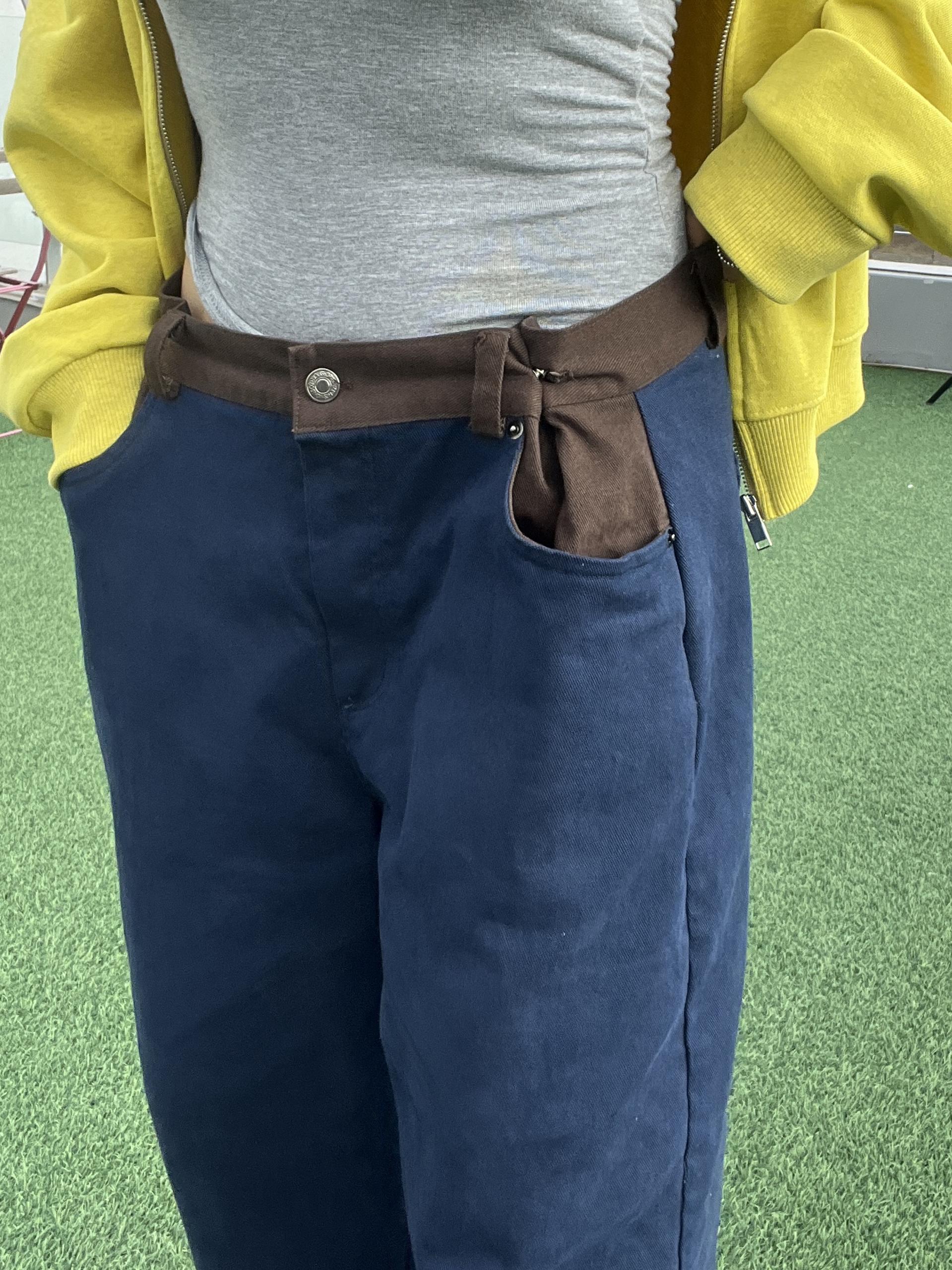 배색큐팬츠
