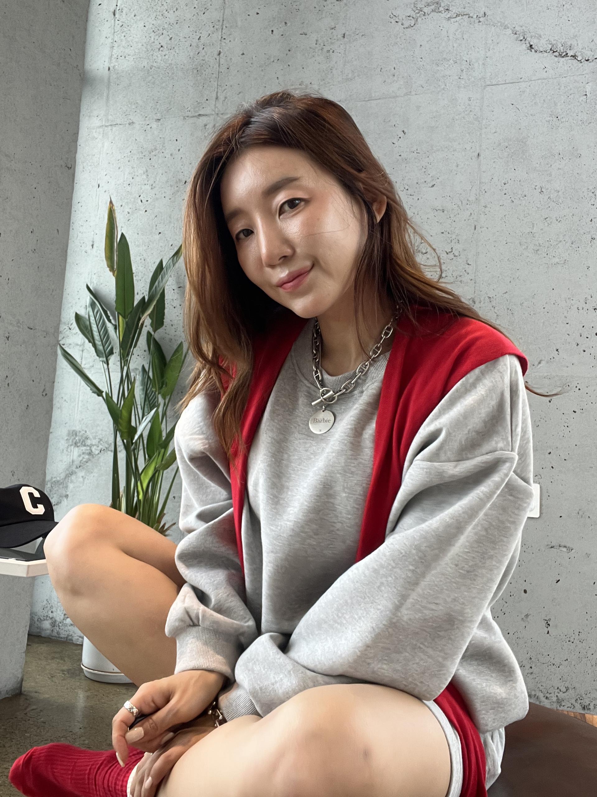 쿠션맨투맨반바지세트