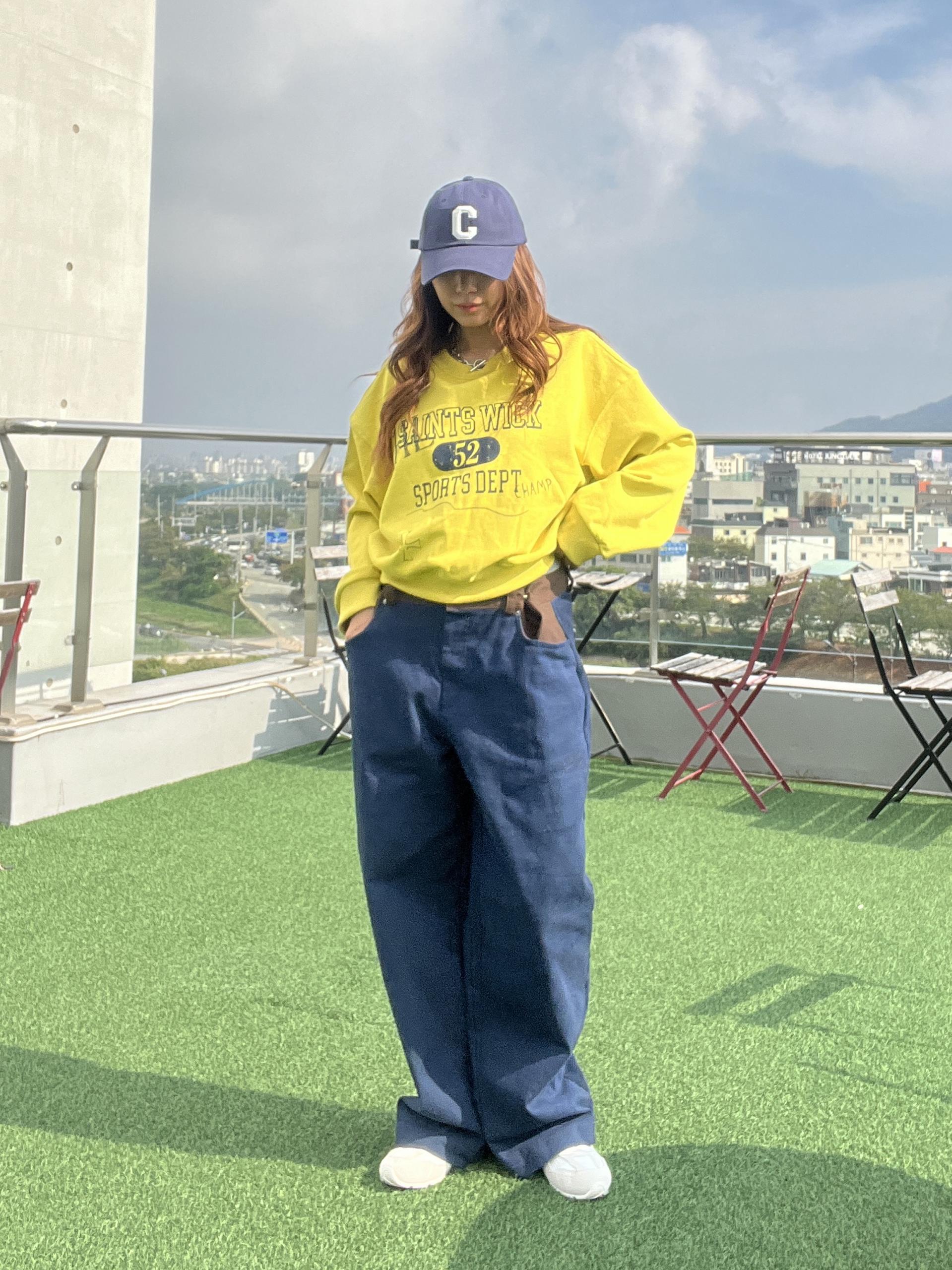 배색큐팬츠