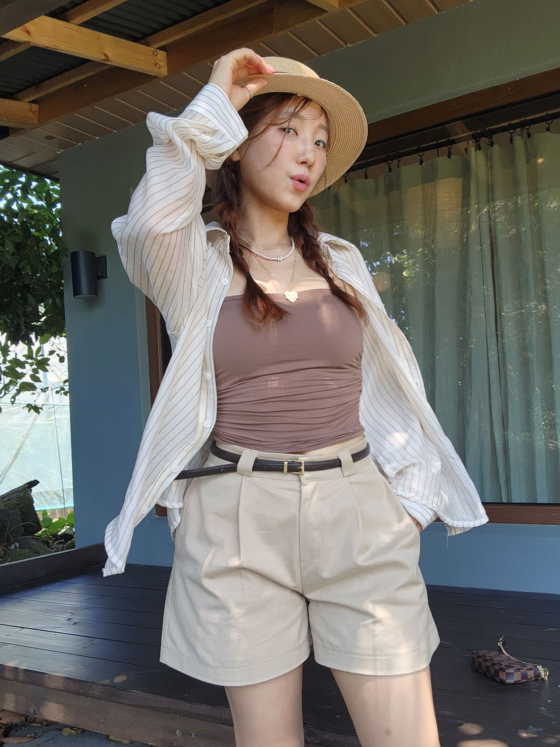 베이직3부반바지