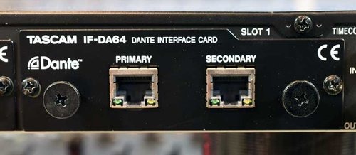  DANTE connections to the rear of the DA-6400 