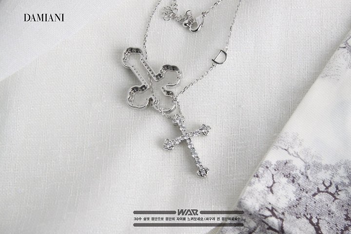 [국내배송] 다미아* 벨에포크 라인 십자가 다이아몬드 목걸이