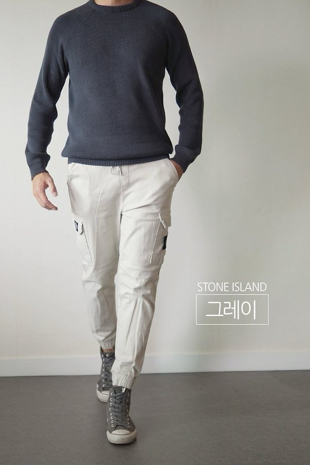 [국내배송] 스톤아일랜* 면스판 밴딩 카고팬츠