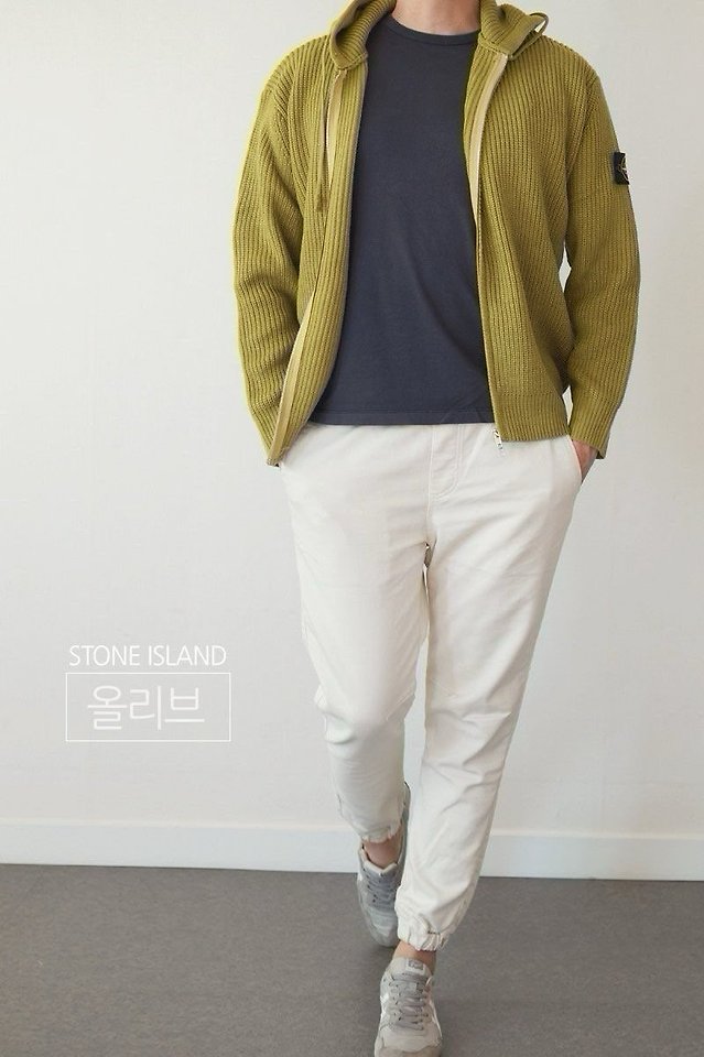 [국내배송] 스톤아일랜* 후드 집업니트