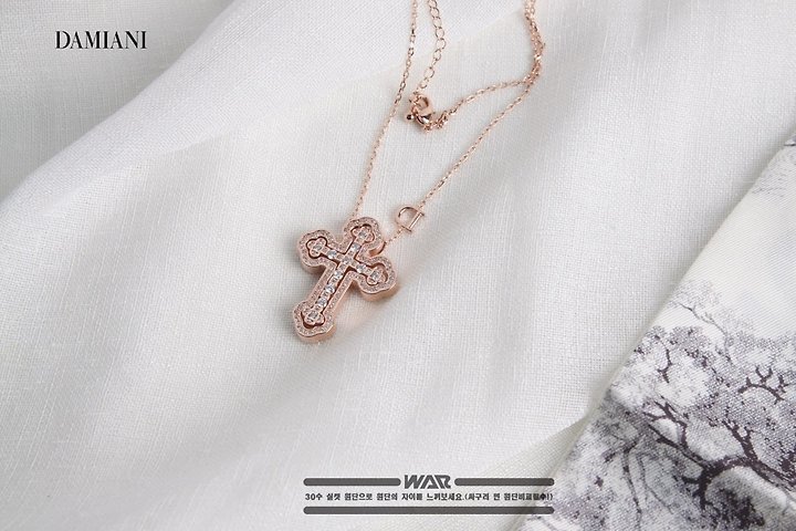 [국내배송] 다미아* 벨에포크 라인 십자가 다이아몬드 목걸이
