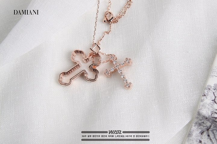 [국내배송] 다미아* 벨에포크 라인 십자가 다이아몬드 목걸이