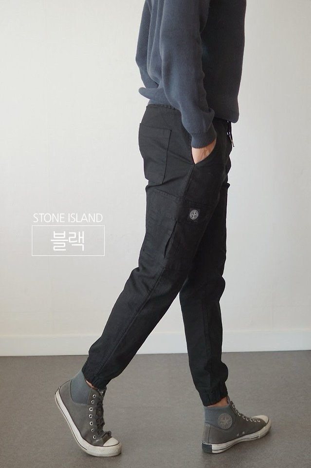 [국내배송] 스톤아일랜* 면스판 밴딩 카고팬츠