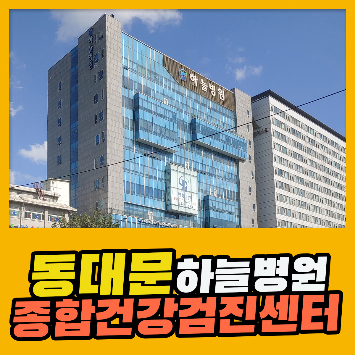 동대문 종합 건강검진센터 / 하늘병원, 비급여 할인 종합검진 : 건강검진정보