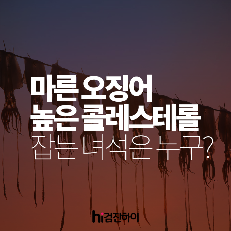 마른 오징어 높은 콜레스테롤 잡는 녀석은 누구? : 건강검진정보 마른 오징어 높은 콜레스테롤 잡는 녀석은 누구?  : 건강검진정보