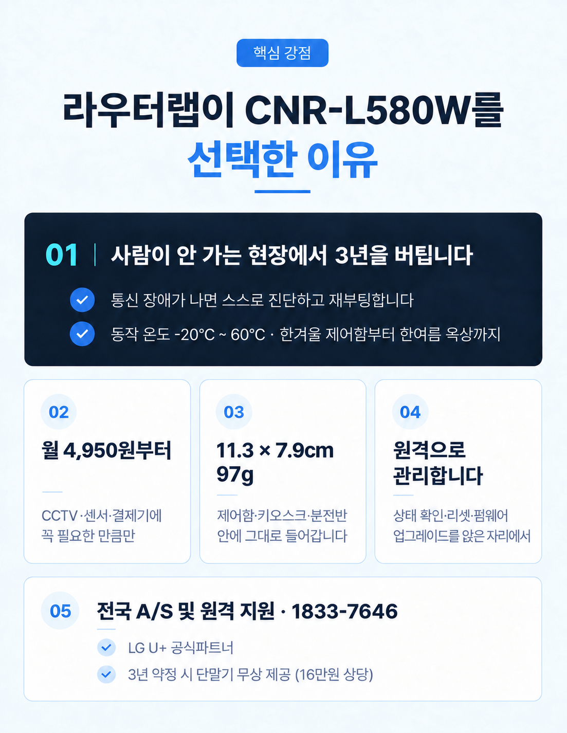 CNR-L580W LTE 라우터 | 유선 2포트와 와이파이를 한 대로