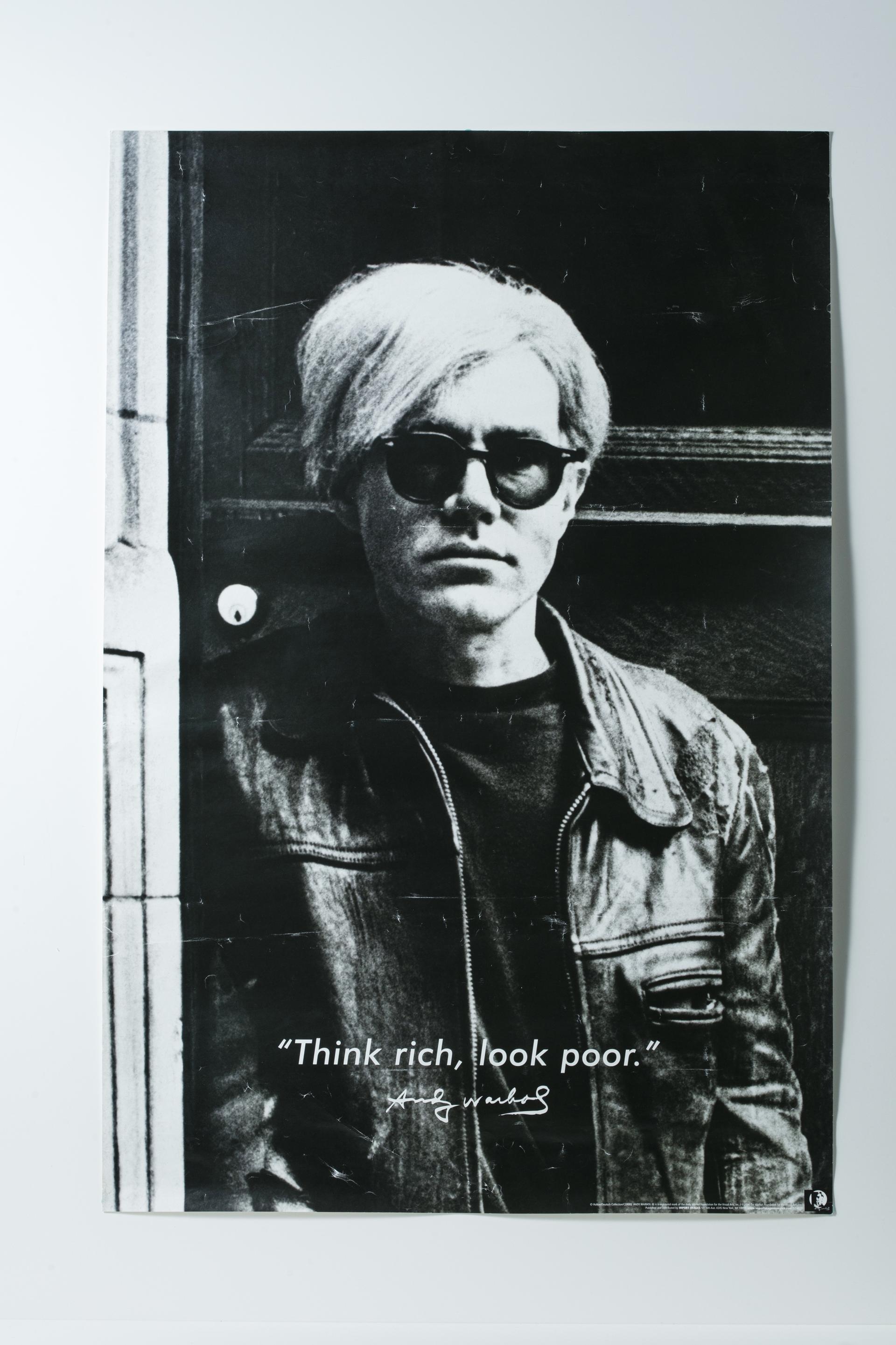 앤디 워홀 띵크 리치 룩 푸어 Andy Warhol Think Rich Look Poor B Arts 콜론비아츠