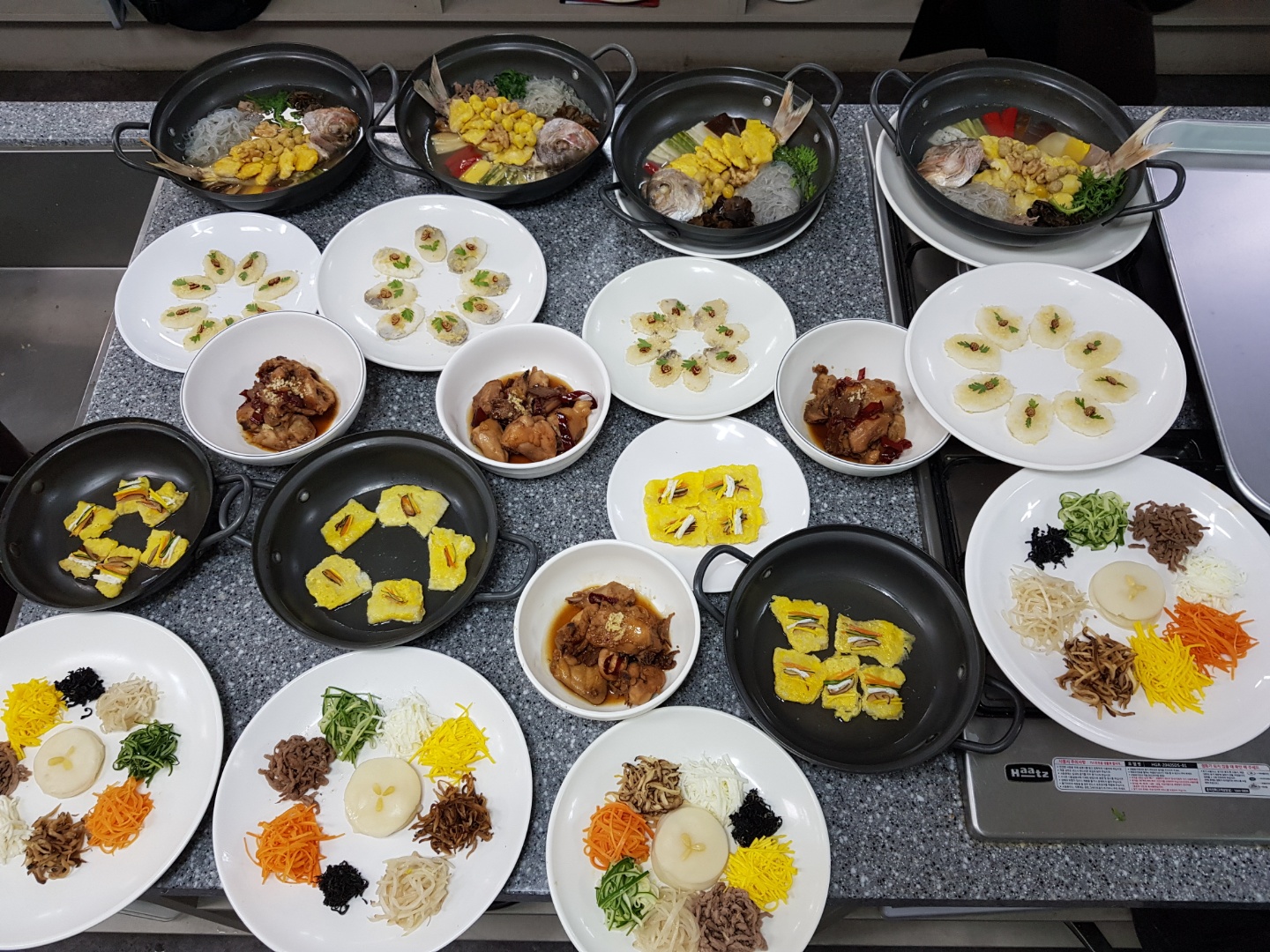 한식조리기능장 실기메뉴_구절판, 도미면, 도미찜2, 연계초, 서여향병 : 학원소식