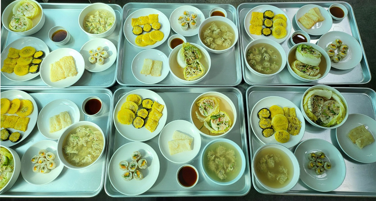 수강생 피드백_초교탕, 섭산삼, 석류김치, 삼색전(양파전, 표고, 생선전), 어선