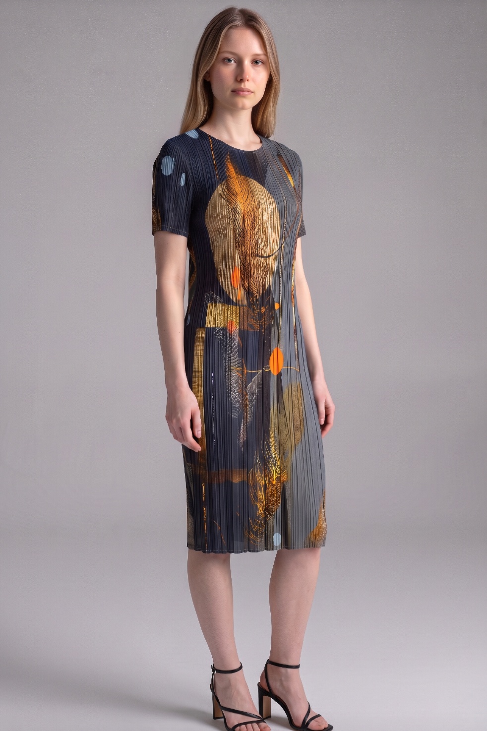 [씨엔엘]3가지컬러 플리츠 원피스