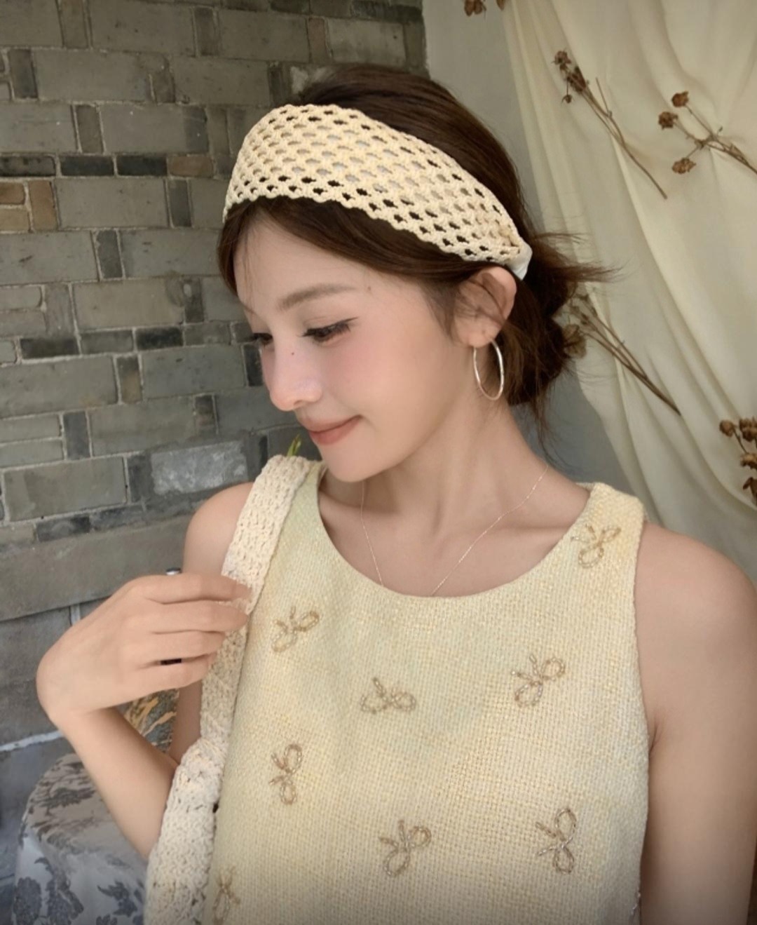 [씨엔엘]라피아 일자 헤어밴드