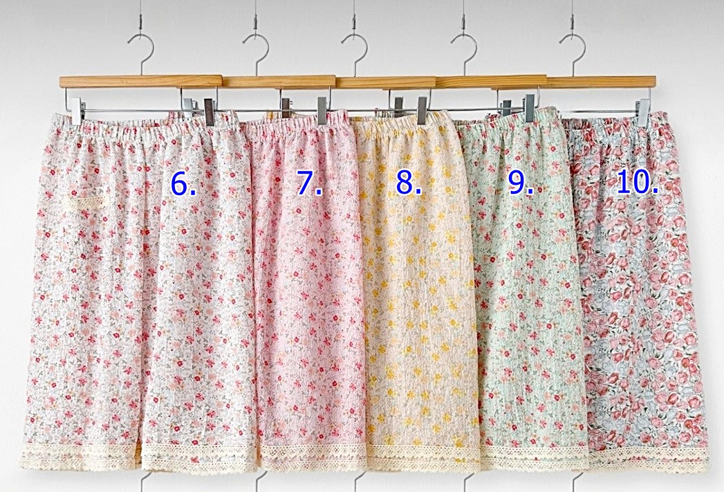 [씨엔엘]8부 플라워 잠옷 팬츠
