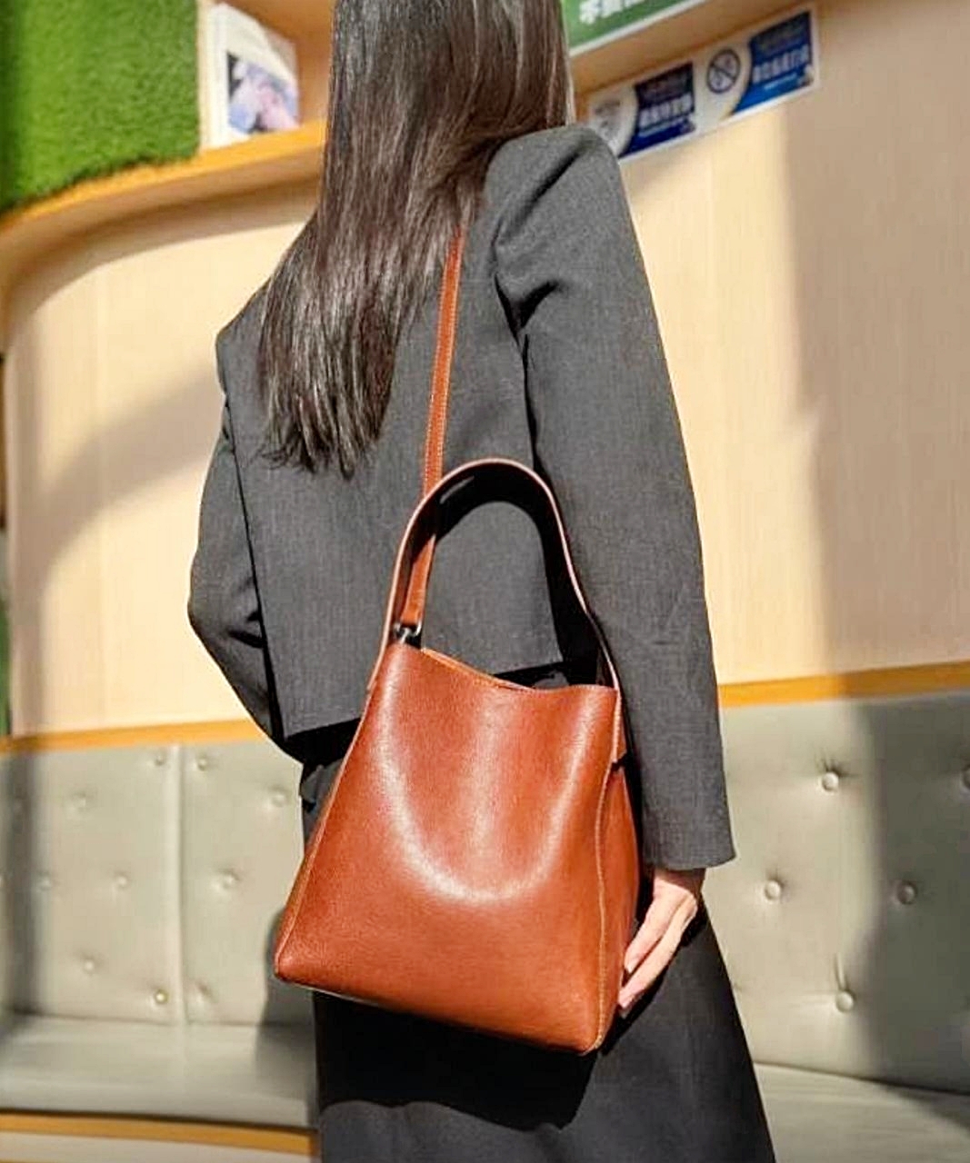 [씨엔엘]소가죽 토트/크로스 멀티백