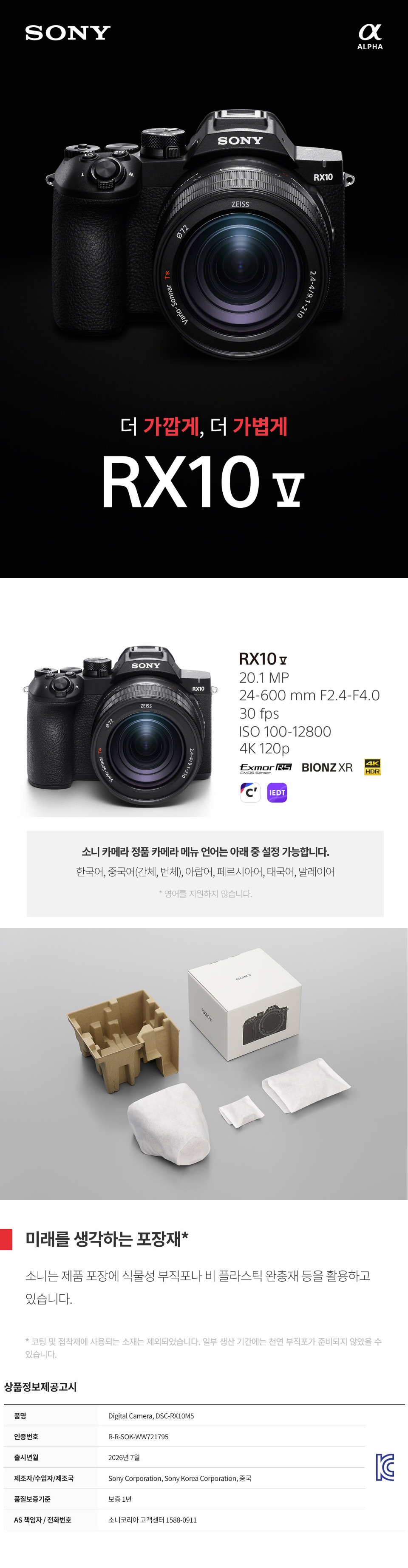DSC-RX10 V