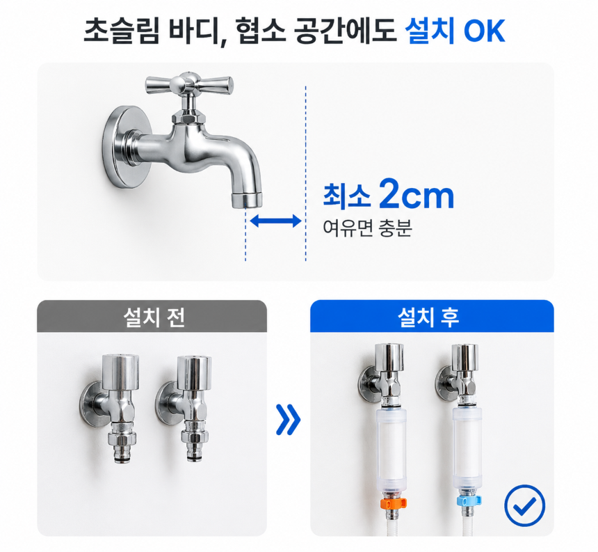 플로루찌 세탁기 연수기 필터 세탁기 수도 연결 설치