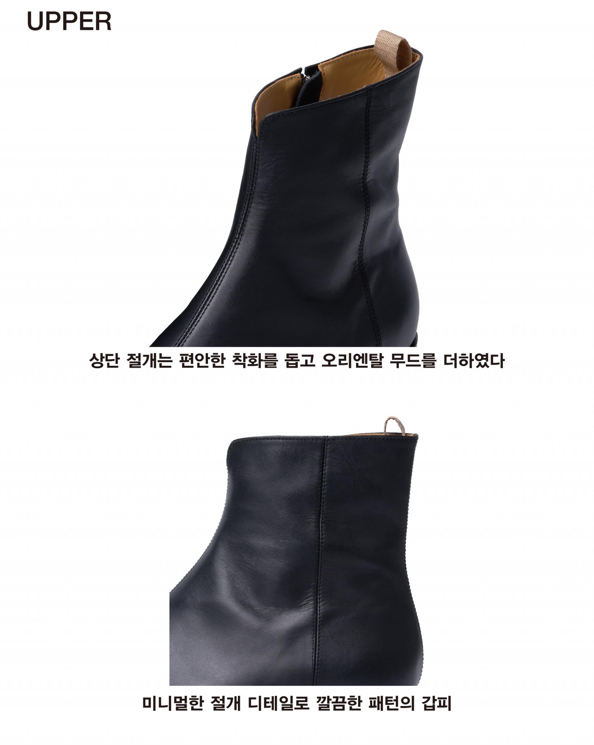 Paul 40 Zip up boot in kipskin Black