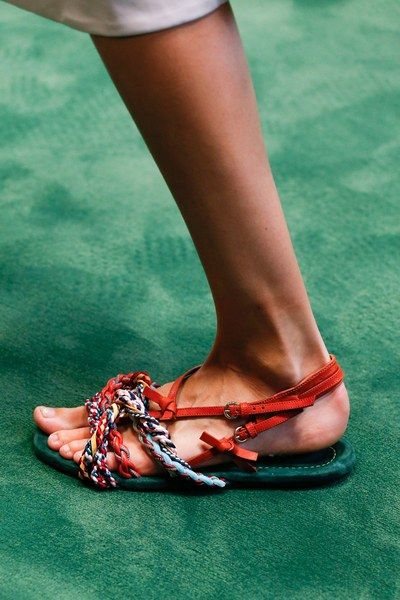 Carven Braided Multi-Strap Slides